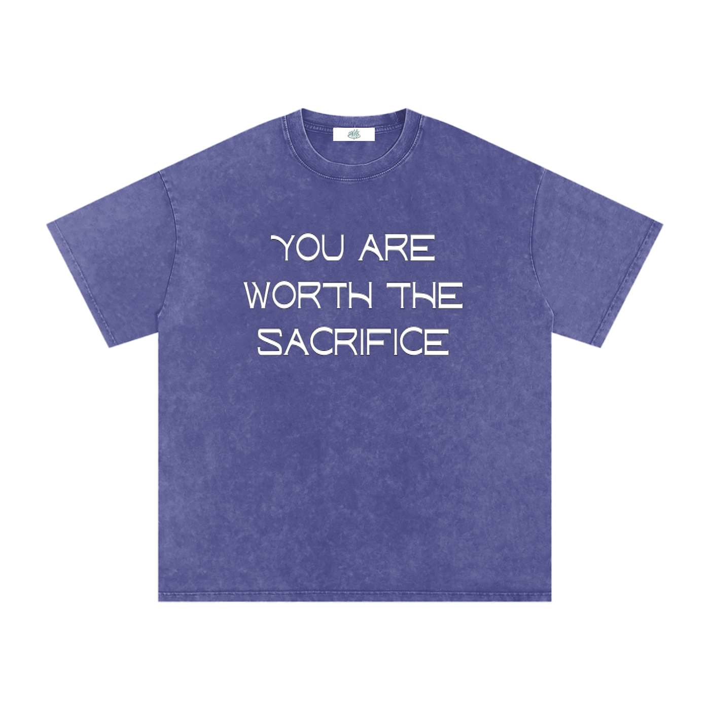Snow Washed Oversized Cotton T-Shirt