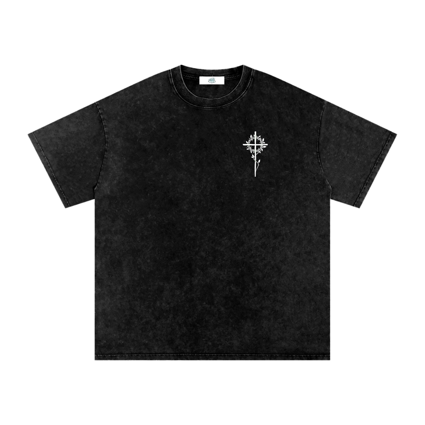 Snow Washed Oversized Cotton T-Shirt