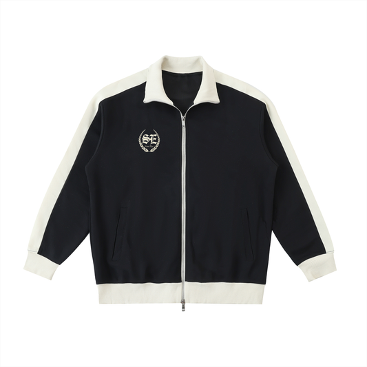 SaintsEdge Contrast Trim Collar Jacket
