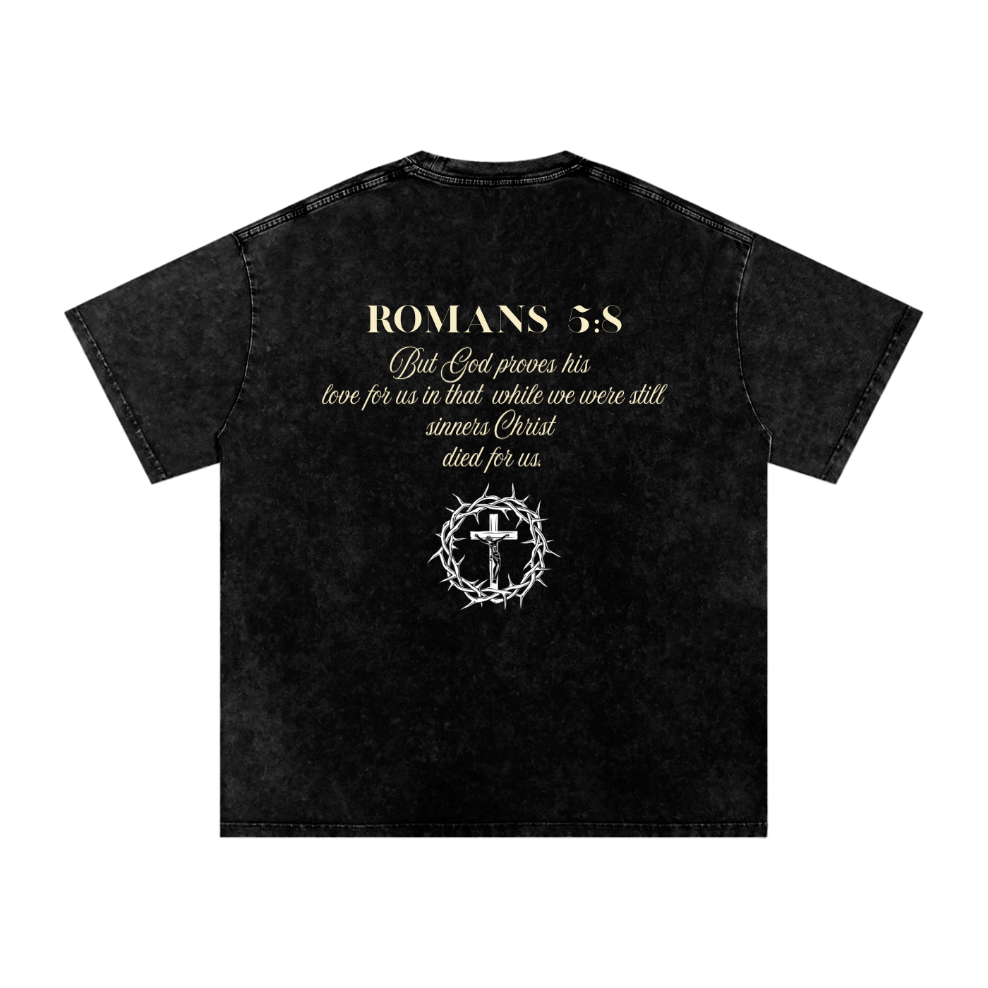 Snow Washed Oversized Cotton T-Shirt