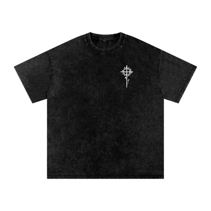 Snow Washed Oversized Cotton T-Shirt