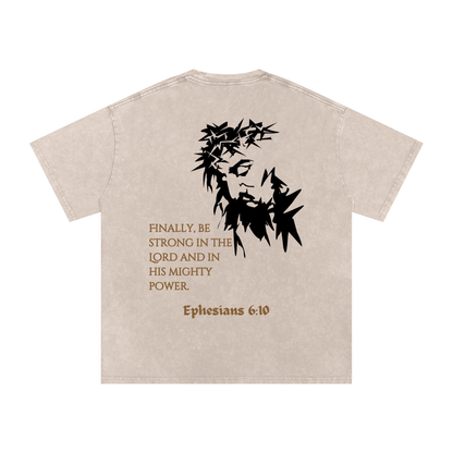 Snow Washed Oversized Cotton T-Shirt