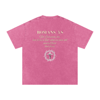 Snow Washed Oversized Cotton T-Shirt