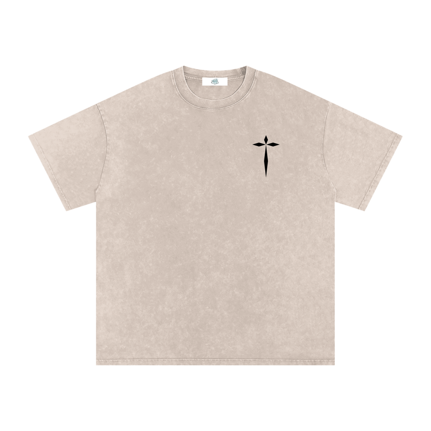 Snow Washed Oversized Cotton T-Shirt