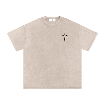 Snow Washed Oversized Cotton T-Shirt