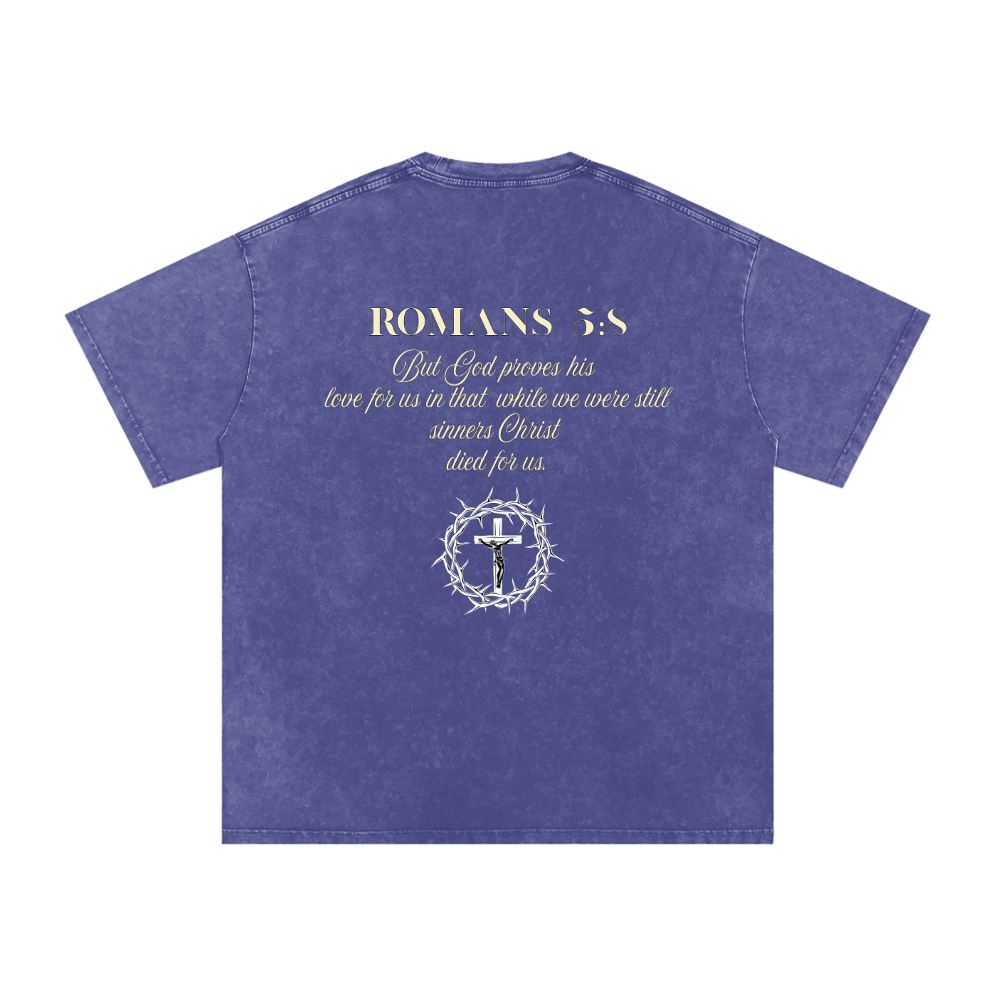 Snow Washed Oversized Cotton T-Shirt