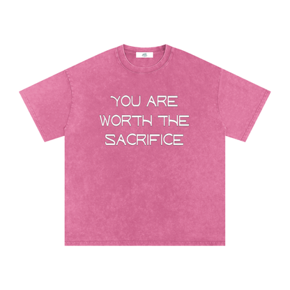 Snow Washed Oversized Cotton T-Shirt