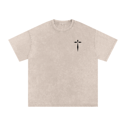 Snow Washed Oversized Cotton T-Shirt