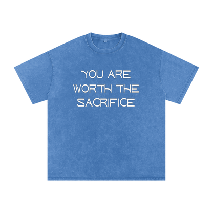 Snow Washed Oversized Cotton T-Shirt