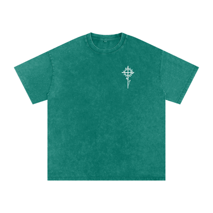 Snow Washed Oversized Cotton T-Shirt